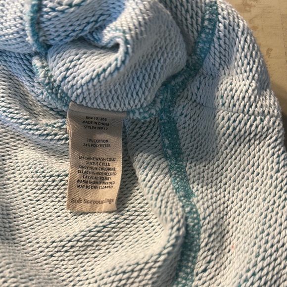 Soft Surroundings Santorini Cowl Neck French Terry Sweatshirt GUC SZ S - Picture 10 of 11